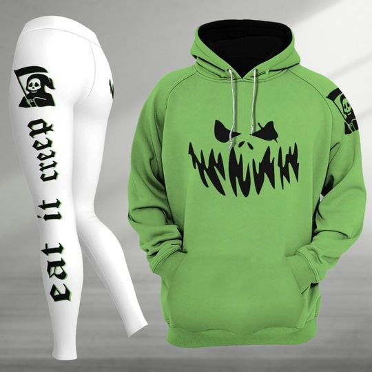 Oogie Boogie Costume Hoodie, Scary Face Halloween Shirt, Nightmare Before Christmas Leggings, Horror Characters, Leggings For Girls