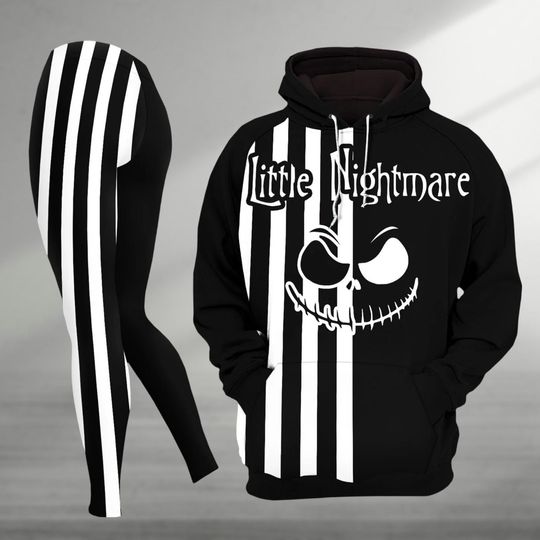 Jack Skellington Costume Hoodie, Disney Halloween Movie Leggings, Nightmare Before Christmas Shirt, Horror Characters Yoga Pants