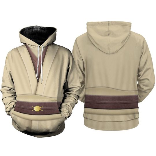 Obi Wan Kenobi Suit Full Over Print 3D Hoodie, Darth Vader Obi Wan Kenobi Halloween Cosplay Shirts, Starwars Galaxy Edge Hoodie