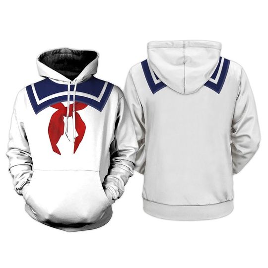 StayPuft Marshmallow Full Over Print 3D Hoodie, Ghostbusters Cosplay Shirt, StayPuft Marshmallow Man Hoodie, Halloween Cosplay