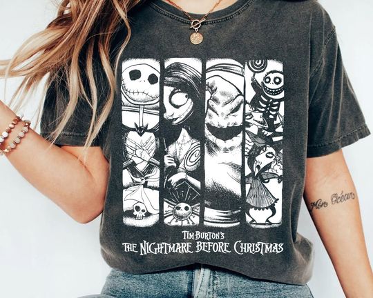 The Nightmare Before Christmas Halloween Shirt, Oogie Boogie Bash Jack Skellington Sally Lock Shock Barrel Shirt, Disney Halloween Shirt