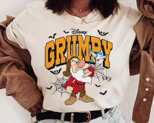 Disney Grummpy Dwarf Halloween Shirt, Snow White & Seven Dwarfs Characters Shirt, Princess Halloween Shirt, Disney Halloween Shirt