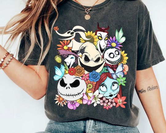 Vintage The Nightmare Before Christmas Shirt, Oogie Boogie Bash Jack Skellington Sally Lock Shock Barrel Shirt, Disney Halloween Shirt