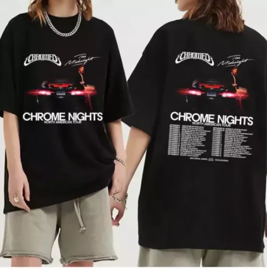 Chromeo and The Midnight - Chrome Nights 2024 Tour Shirt, Chromeo Band Fan Shirt