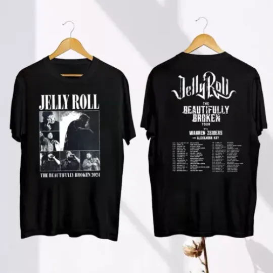 Jelly Roll Tour 2024 T-Shirt, Jelly Roll The Beautifully Broken Tour 2024 Shirt