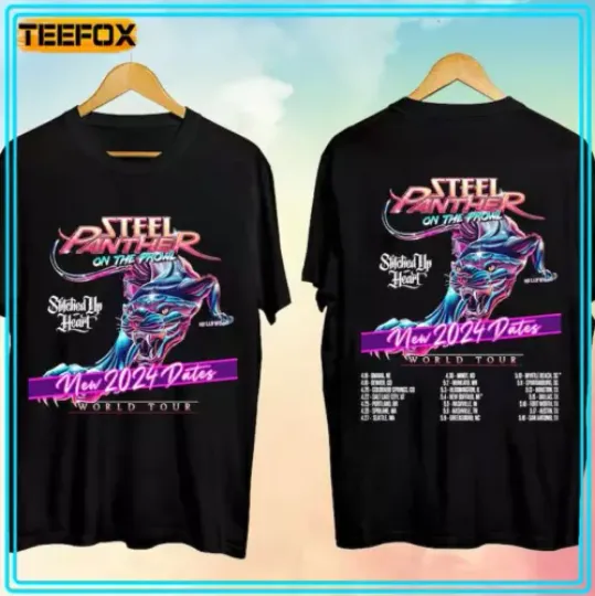 Steel Panther On the Prowl World Tour 2024 Concert T-Shirt