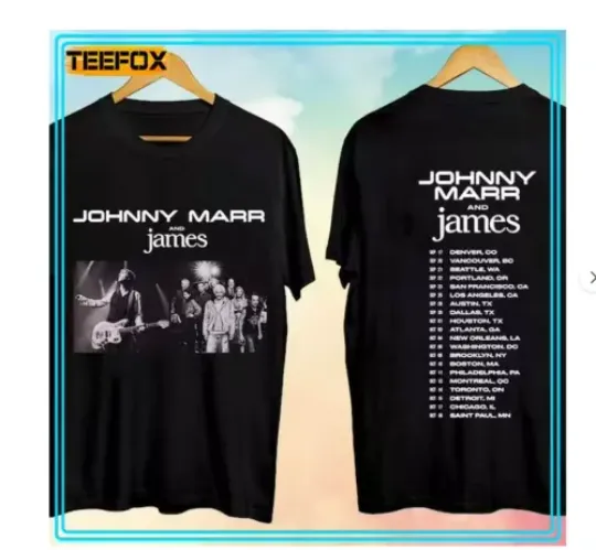 Johnny Marr and James Tour 2024 Music T-Shirt
