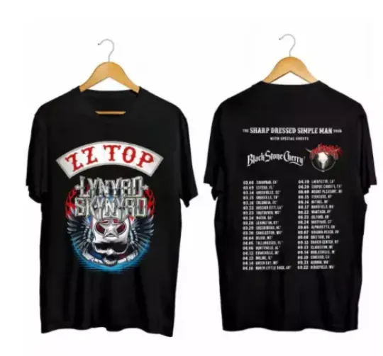 Lynyrd Skynyrd ZZ Top Tour 2024 T-Shirt, ZZ Top World Tour 2024 Shirt