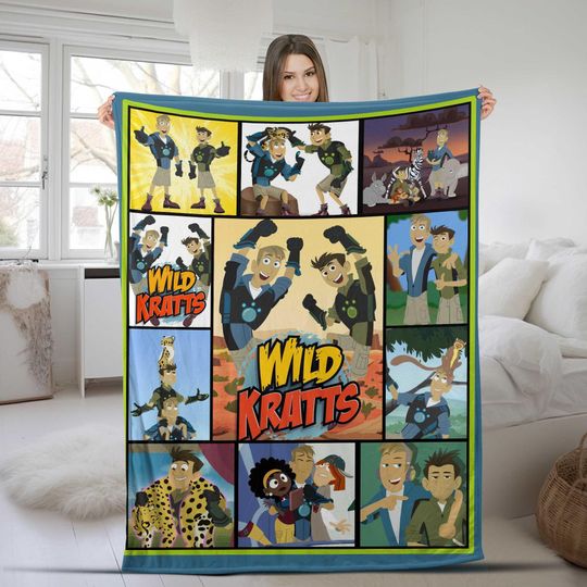 Personalization Wild Kratts Fleece Blanket, Wild Kratts Blanket, Wild Kratts Party, Christmas Gifts, Birthday Gifts For Kids