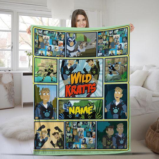 Personalization Wild Kratts Fleece Blanket, Wild Kratts Blanket, Wild Kratts Party, Christmas Gifts, Birthday Gifts