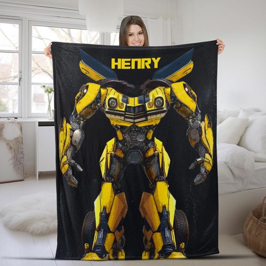 Custom Transformer Blanket/Personalized Robot Blankets/Boy Bed Room Blanket/Transformer Blanket/Auto Bots Birthday Blanket