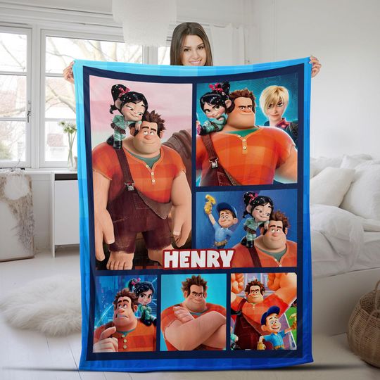 Fantastic Wreck-It Ralph Blanket/Ralph And Vanellope Blanket/Vintage Ralph And Felix /Disney Themed Blanket/Disney