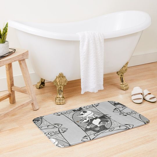 Jack Skellington and Zero - The Nightmare Before Christmas Bath Mat