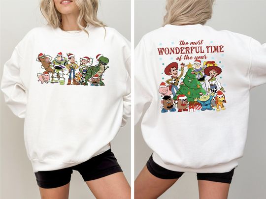 Toy Story Christmas Shirt, The Most Wonderful Time Of The Year, Disney Xmas Sweatshirt, Family Christmas Squad Trip, Disney Pixar Xmas Tee