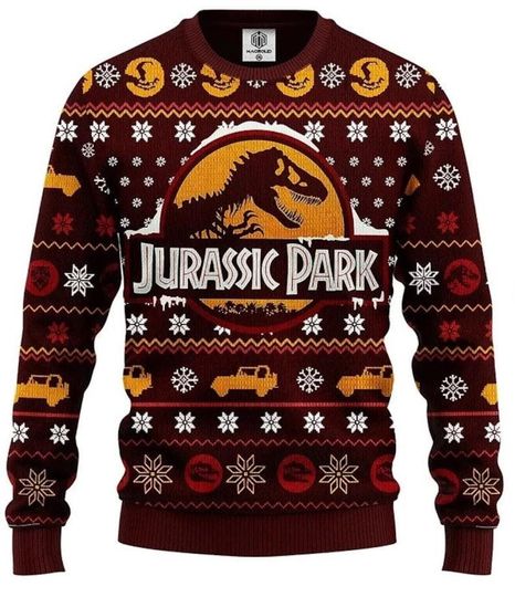 Jurassic Park Ugly Christmas Sweater, Christmas Sweater, Ugly Christmas Sweatshirt, Kids Sweatshirt