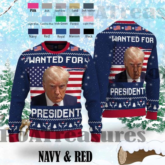 Trump Ugly Sweater Shirt, Funny Trump 2024 Sweater, Trump Ugly Christmas, Vintage Christmas, Make Great Again Trump 2024, Ugly Sweater 2024