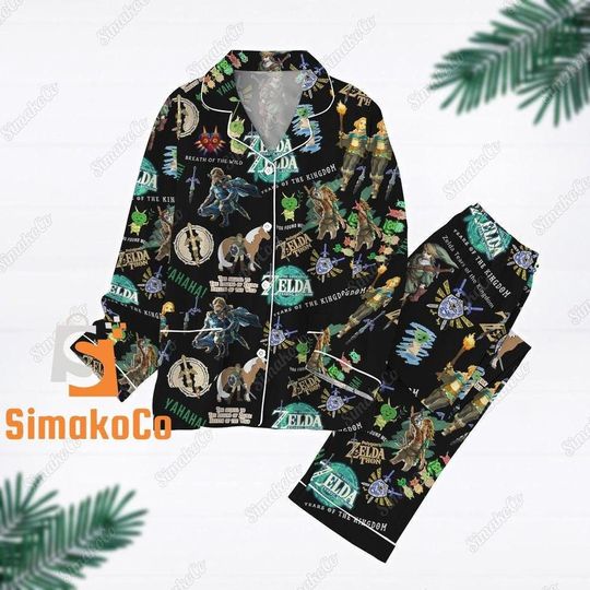 Zelda Pajamas Set, Zelda Shirt, Zelda Pajamas, Zelda Pajamas Pant