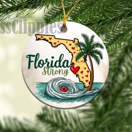 Florida Ornament, I Survived Hurricane Milton 2024 Ornament,Hurricane Milton Ornament,Hurricane Milton Ornament, Christmas ornament