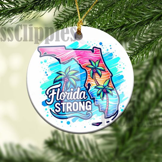 Florida Strong Ornament, Hurricane Milton Ornament, Hurricane Milton Ornament,I Survived Hurricane Milton 2024 Ornament,Christmas ornament