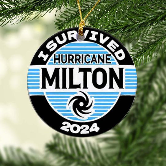 I Survived Hurricane Milton 2024 Ornament,Pray for Florida Ornament, Hurricane Milton Ornament,Hurricane Milton Ornament, Christmas ornament