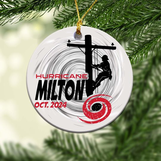 Hurricane Milton Ornament,I Survived Hurricane Milton 2024 Ornament,Pray for Florida Ornament,Hurricane Milton Ornament, Christmas ornament