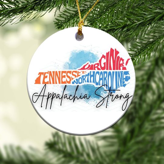 Appalachia Strong - Hurricane Helene Disaster Relief  2024 Ornament, Hurricane Helene Ornament, Hit by Hurricane Helene, Christmas ornament