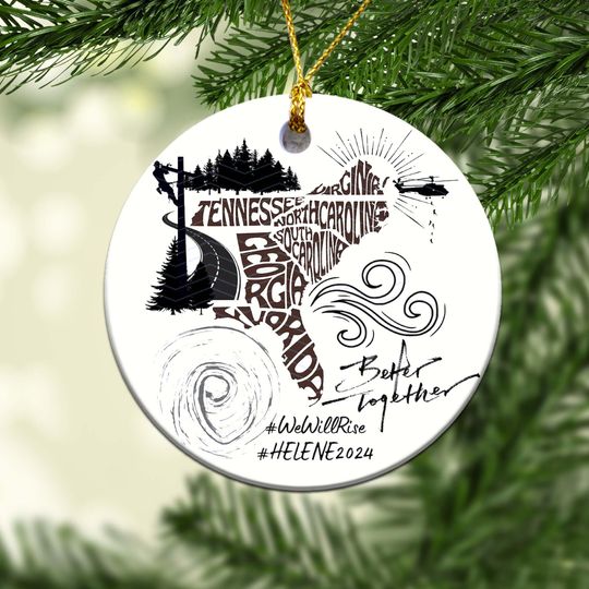 Hurricane Helena 2024 Ornament, Strong Than The Storm Ornament, North Carolina Strong Ornament, Western NC Ornament, Christmas ornament