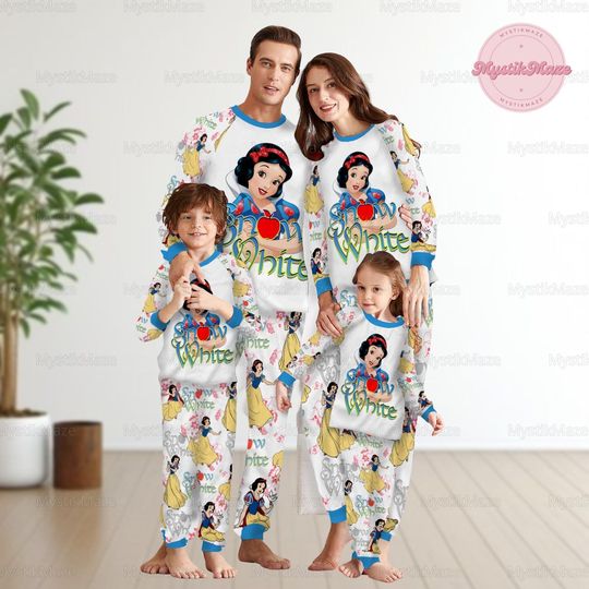 Snow White Pajamas Set, Snow White Pajamas Family, Disney Land Matching Pajamas Set, Disney Princess Pajamas Set, Snow White Fan Gift