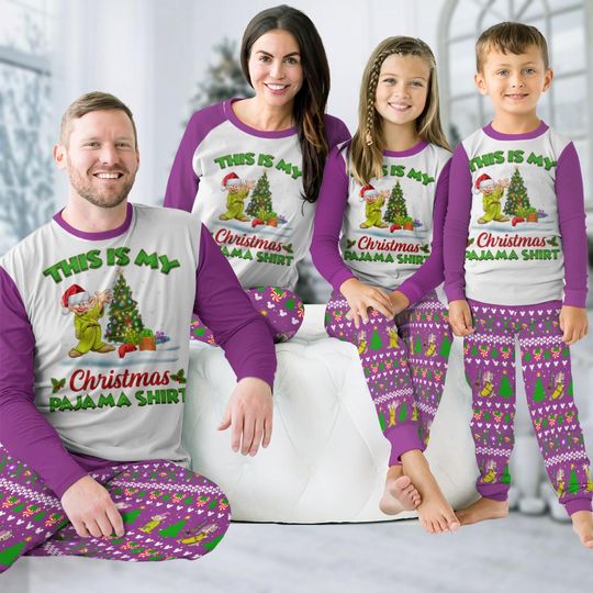 Christmas Disney Dopey Dwarf Pajamas Family, Snow White And Seven Dwarfs Shirt, Disneyland Family Vacation Pjs, Disney Birthday Gifts