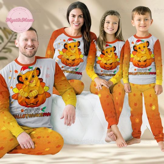 Simba Lion King Pajamas Family, Lion King Pajamas Set, Simba Holiday Pajamas, Disneyland Set Of Pajamas, Simba Fan Birthday Gift
