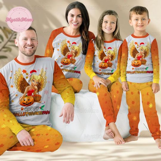 Tinker Bell Pajamas Family, Disney Tinker Bell Pajamas Set, Tinker Bell Matching Pajamas Set, Disney Family Pajamas, Tinker Bell Merch