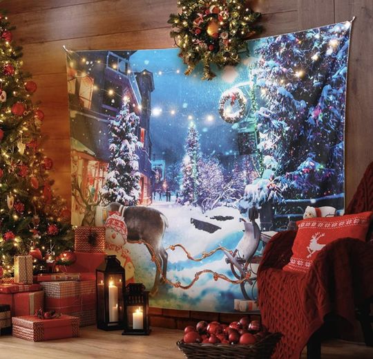 This is a Christmas Tapestry Wall Hanging Decor, Chritmas Backdrop Wall Ornament for Home Decor, Wall Flag Tapestry for Bedroom, Living Room