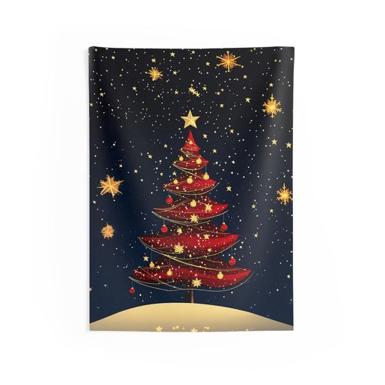 Christmas Tree Indoor Wall Tapestry Christmas Indoor Wall Tapestry Christmas Gift for Her