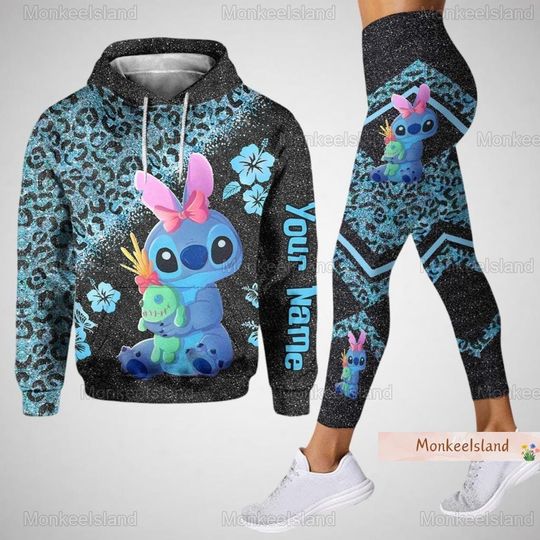 Personalized Stitch Hoodie, Disney Stitch Legging, Lilo And Stitch Legging, Cute Stitch Hoodie For Women, Stitch Fan, Gift For Her