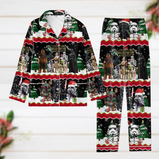 Star War Christmas Pajamas, Star War Xmas Pajamas, Darth Vader Pjs Christmas, Disney Holiday Pajamas, Christmas Vacation
