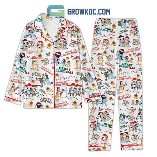 Merry BlueyDad Xmas Pajamas Set, Christmas Pajamas