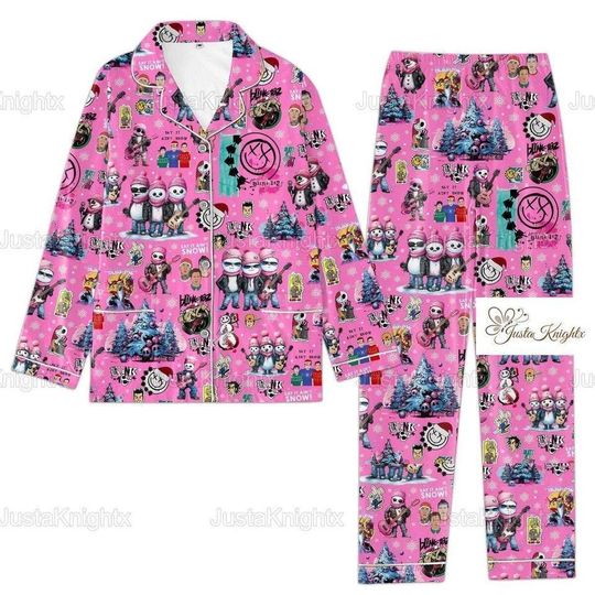 Christmas B182 Pajamas Set, B182 Band Pajamas, Christmas Pajamas Set, Rock Band Pajamas Set