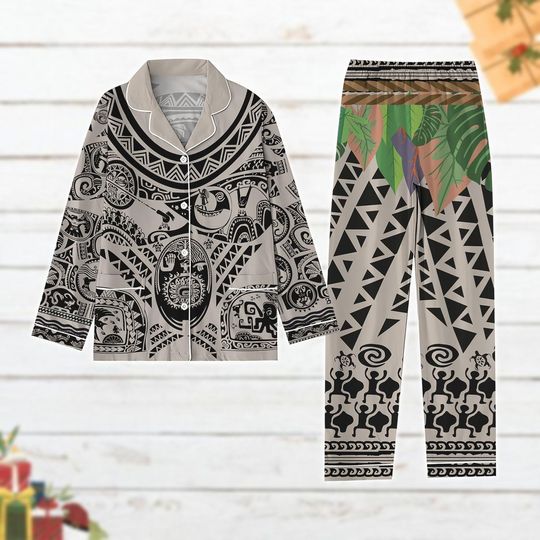 Moana Pajamas Set, Maui Cosplay Costume, Magic Kingdom Shirt, Maui Moana Holiday Pajamas, Disney Princess Holiday Pjs, Christmas Gift