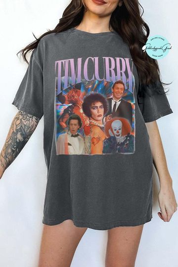 Retro Tim Curry Comfort Colors, Pennywise It Horror Movie Shirt, Tim Curry Homage, Tim Curry Fan Tee Shirt, Retro 90S Movie Merch