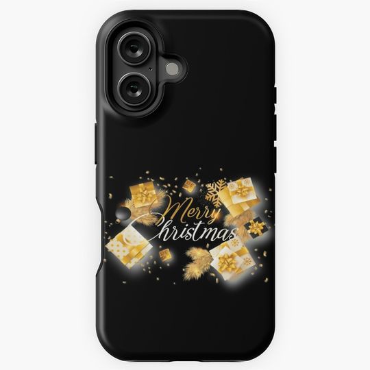 MERRY CHRISTAMAS GOLD Gift iPhone Case