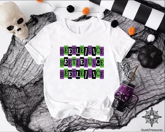 Halloween Beetle Juice Shirt, Beetle Juice Movie Lover Shirt, Beetle Juice Beetle Juice Beetle Juice Shirt, Adult Halloween Party Tee
