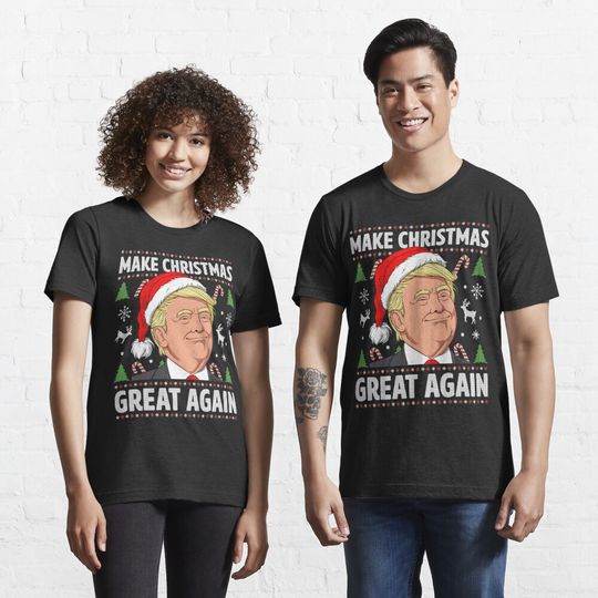 Make Christmas Great Again Trump Ugly Christmas Shirt Boys Essential T-Shirt
