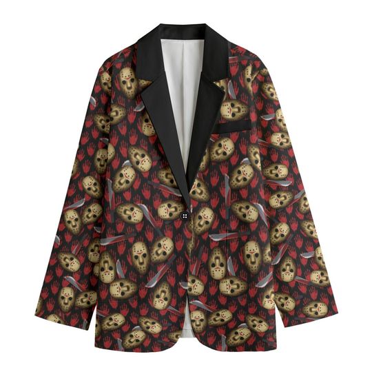 Jason Friday 13th Horror Movie Blazer Punk Halloween Ladies =