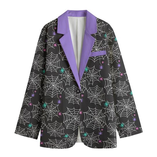 Halloween Spiderweb Blazer Punk Halloween Ladies