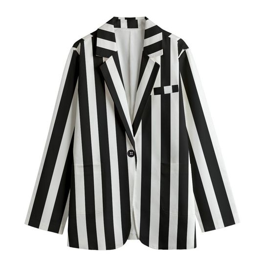 Black and White Leisure Blazer