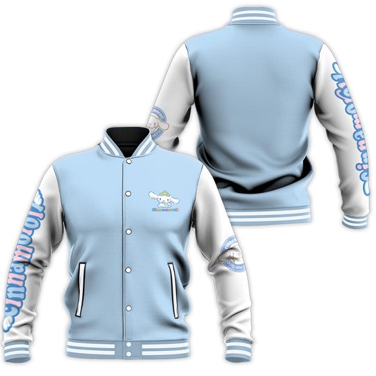 Sanrio Cinnamoroll Baseball Uniform Kawaii Kids Anime Cartoon Coat Sweet and Cute Jacket Girls Spring Autumn Children's Clothing