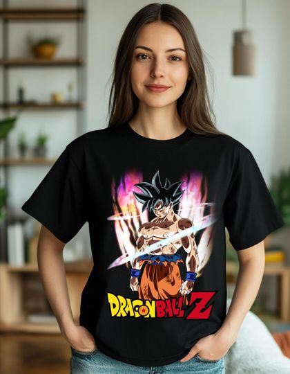 Dragon Ball Z Shirt Goku Ultra Instinct T-Shirt Anime Clothing Manga Fan Gift Graphic Tee Otaku Fashion Japanese Animation Apparel Cosplay