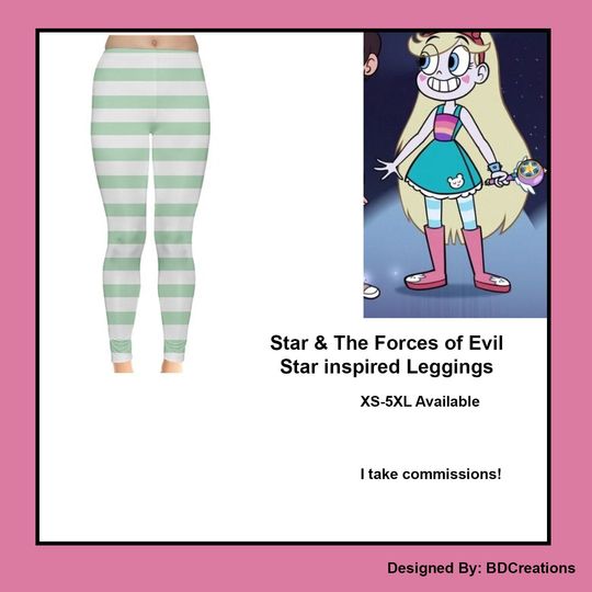 Star Butterfly Leggings Adult or Youth | Anime Cosplay Shirt | Halloween costume