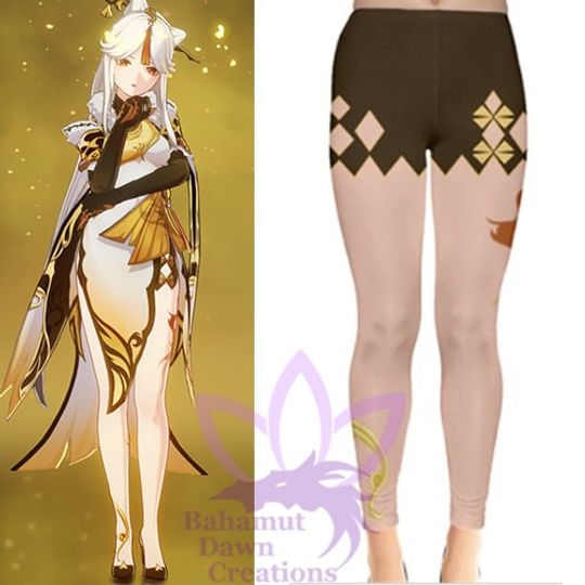 Ningguang Leggings | Genshin Impact Leggings | Anime Cosplay Shirt | Halloween costume