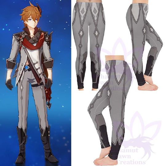 Genshin Impact Leggings Tartaglia Leggings | Anime Cosplay Shirt | Halloween costume